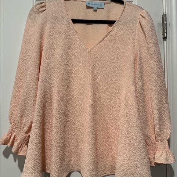 Tuckernuck Peach Easton Blouse Size Small - Picture 2 of 7